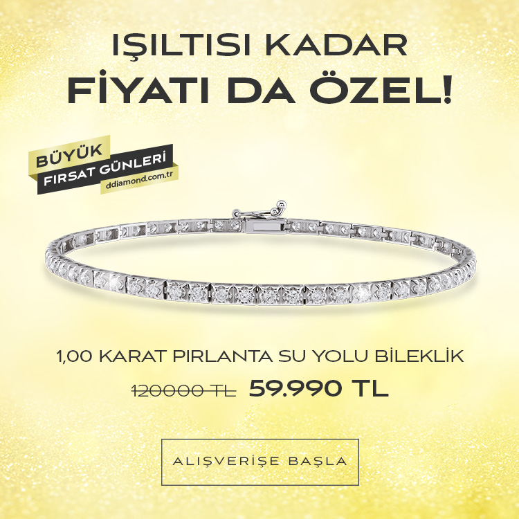 1,00 Karat Pırlanta Su Yolu Bileklik